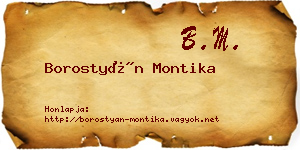 Borostyán Montika névjegykártya